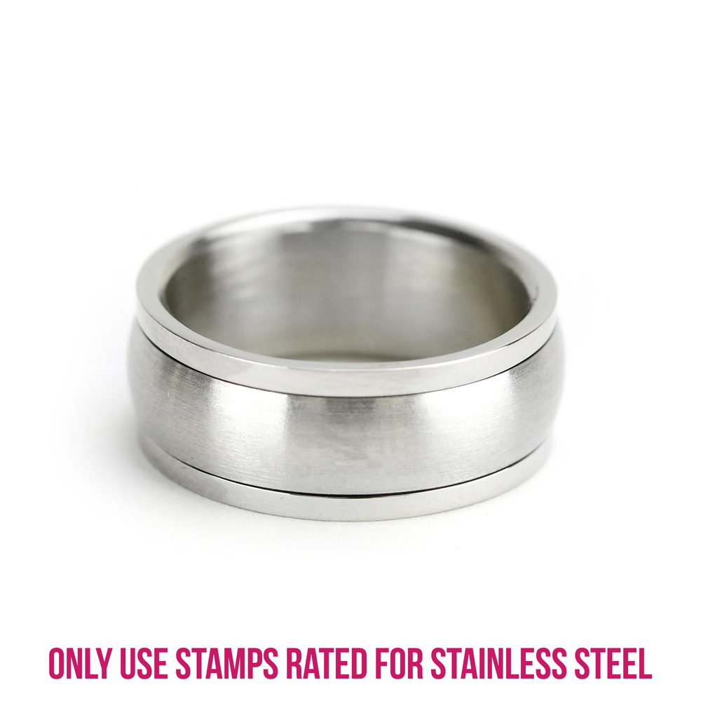 Metal Stamping Blanks Stainless Steel Spinner Ring Stamping Blank, 7.85mm Wide, SIZE 7